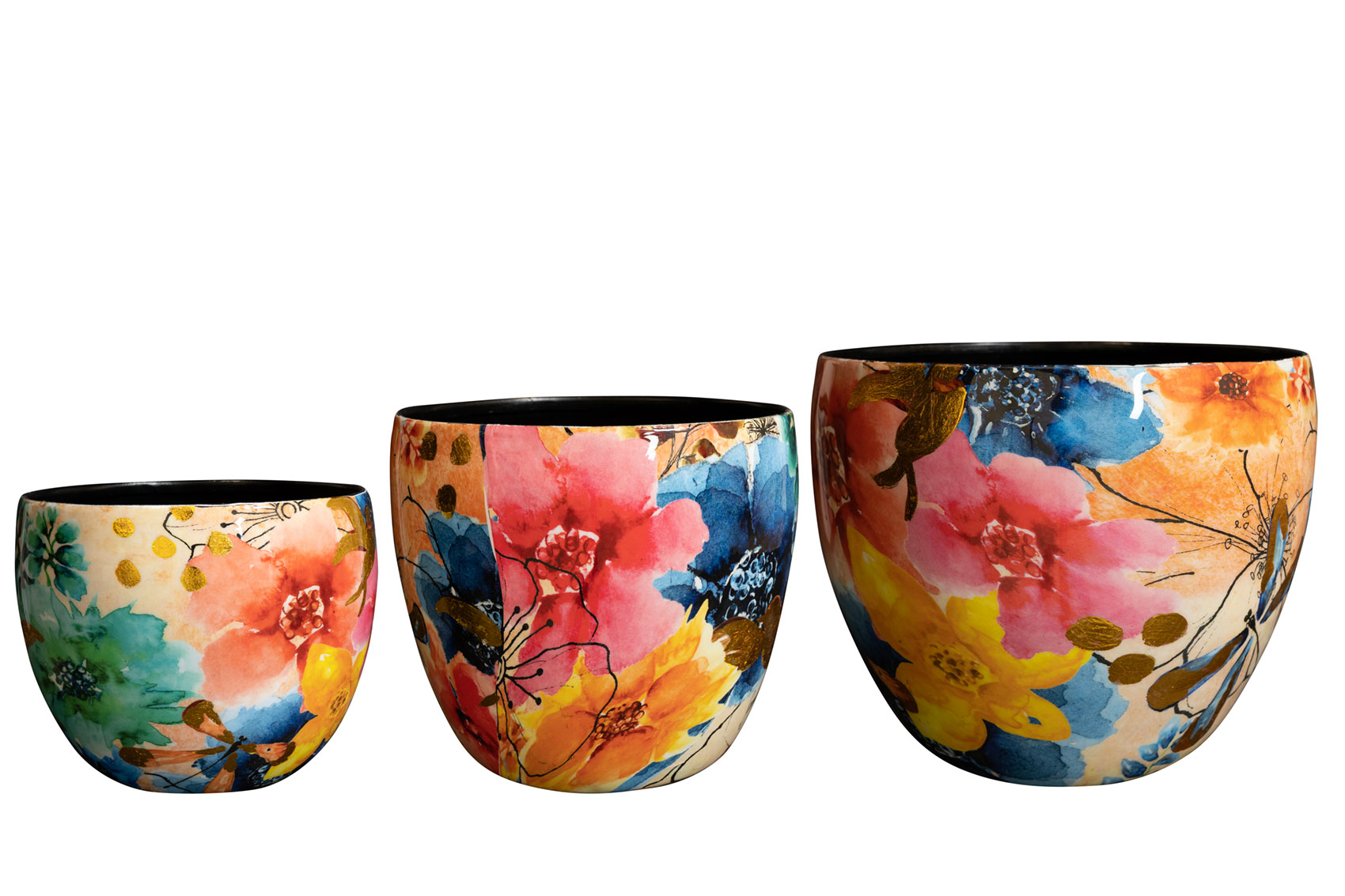 Pot set of 3 Sparkle spring D21 H16