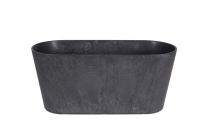 Balcony planter Claire black D38x16 H17