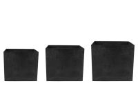 Pot set of 3 Maud black D37 H33