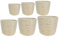 Pot set of 6 Jula white D40 H35