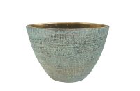 Planter Ryan shiny blue D33x16 H25