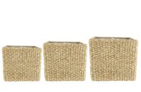 Pot set of 3 Isaac natural D37 H33