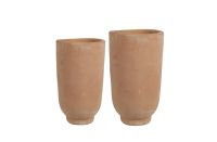 Vase set of 2 Kevin terra D38 H65