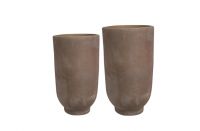 Vase set of 2 Kevin choco D38 H65