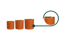 Pot set of 3 Ymke mandarin D12 H12