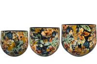 Pot set of 3 Berry blue D33 H28