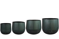 Pot set of 4 Ninthe metallicgreen D36 H31