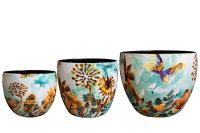 Pot set of 3 Fresia fresh D21 H16