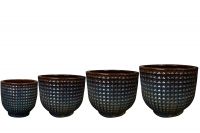 Pot set of 4 Maestro purple rain D55 H47