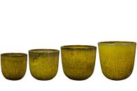 Pot set of 4 Rob yellow D39 H37