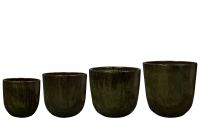 Pot set of 4 Rob green D39 H37