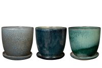 Pal pot+saucer Rico 125pc colour D114 H125