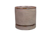 Pot+saucer Lana deep purple D17 H17