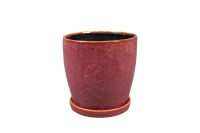 Pot+saucer Vivi cherry D17 H16