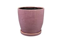 Pot+saucer Vivi mauve D20 H19