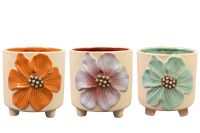 Pot Aisha colour D15x14 H14 3 assorted