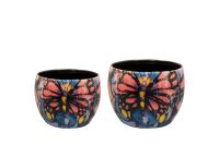 Pot set of 2 Streetart lovepaint D9 H7
