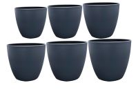 Pot set of 6 Alisa matt blue D49 H46