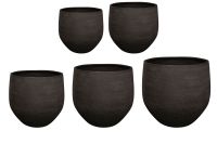 Pot set of 5 Ciana black D74 H65