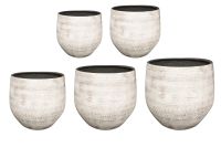 Pot set of 5 Ciana concrete rust D74 H65