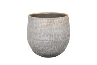 Pot Renzo shiny grey D26 H26