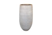 Pot tall Renzo shiny grey D27 H50