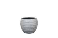 Pot Manuel shiny grey D15 H13