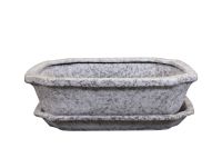 Bowl+saucer Riki stone D27x32 H11