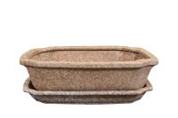 Bowl+saucer Riki sand D27x32 H11