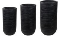 Vase set of 3 Boet black D44 H76