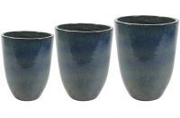 Vase set of 3 Rico blue D44 H58