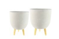 Pot set of 2 Ruth sand D32 H41