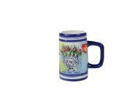 Beermug Tulips vase blue D9 H15