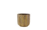 Pot Cecil ocher yellow D14 H13