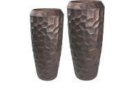 Vase set of 2 Cascara bronze D55 H125