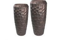 Vase set of 2 Cascara bronze D55 H125