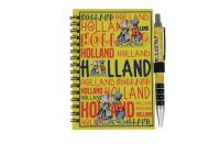 Notebook + pen Kissing couple colour D12x1 H15