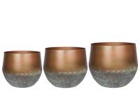 Pot set of 3 Elisa mystic bronze D44 H39