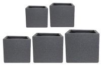 Pot set of 5 Ivo black D52 H48