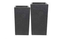 Vase set of 2 Ivo black D33 H68