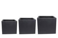 Pot set of 3 Amfa black D35 H32