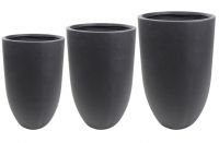 Vase set of 3 Ace black D43 H68