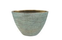 Planter Ryan shiny blue D33x16 H25