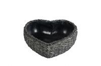 Bowl heart Gina anthracite D18 H6