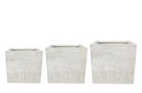 Pot set of 3 Andes sand D35 H32