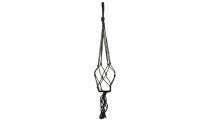 Flowerpot hanger Macrame black D2 H90