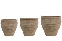 Pot set of 3 Heraklis old terra D53 H50