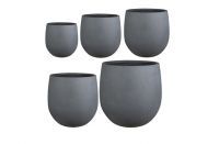 Pot set of 5 Armin grey D57 H55