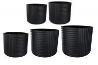Pot set of 5 Gabi black D55 H50