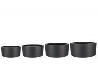 Vase set of 4 Giedo black D55 H24